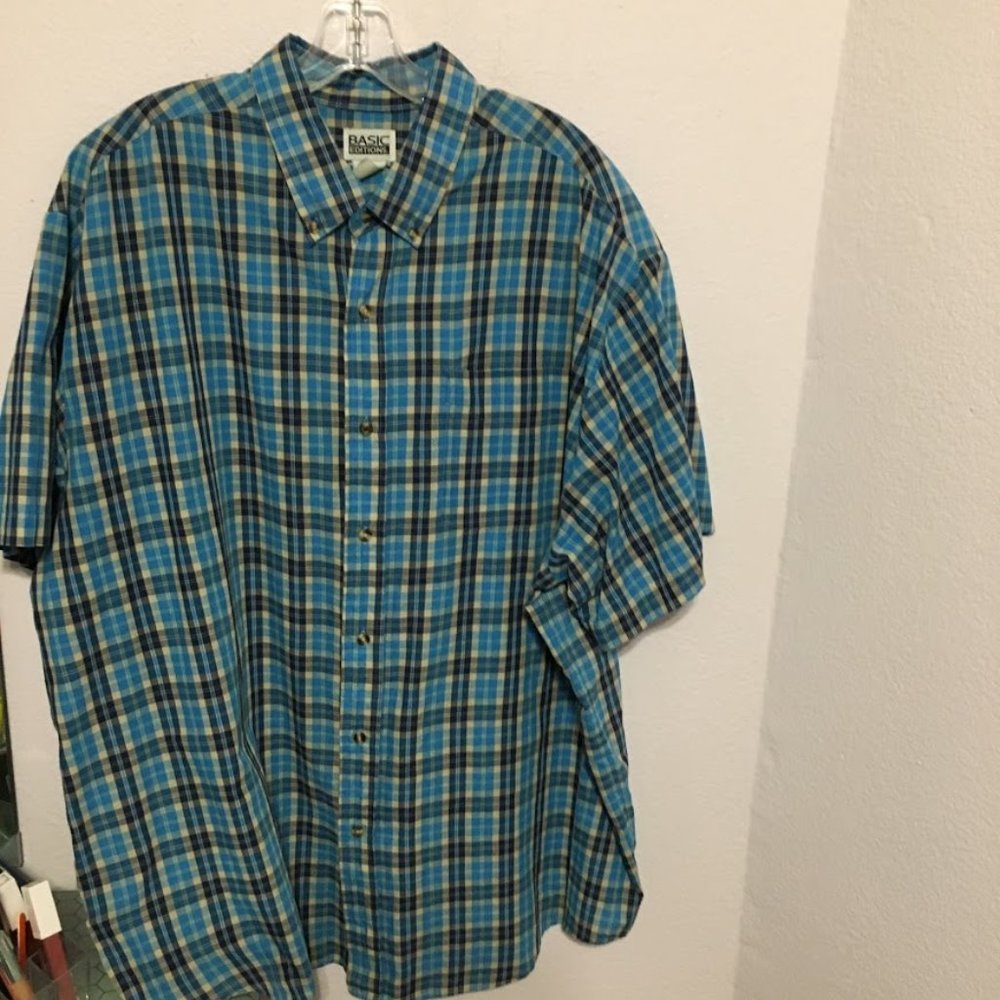 XXL Basic Editions plaid button down